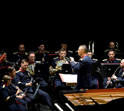La Unidad de Música de la Guardia Real durante el concierto “Sonidos de España”