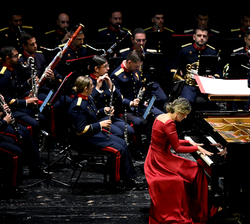 María Dolores Gaitán, piano solista, durante su actuación