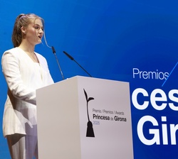 Su Alteza Real la Princesa de Asturias en un momento durante su discurso