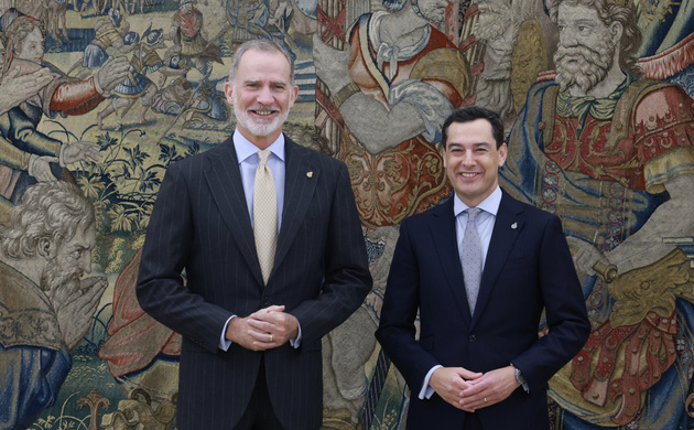 Su Majestad el Rey junto al Presidente de la Junta de Andalucía.