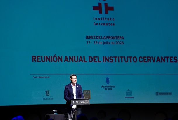 Intervención del presidente de la Junta de Andalucía, Juan Manuel Moreno