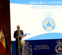 Su Majestad el Rey durante su intervención en el auditorio