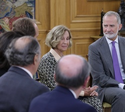 Don Felipe en un momento durante la audiencia