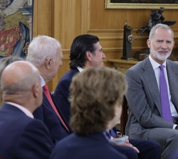 S.M. el Rey en un momento durante la audiencia