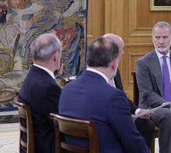 S.M. el Rey en un momento durante la audiencia