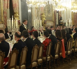 Su Excelencia el Presidente de la República Francesa, Emmanuel Macron durante su discurso