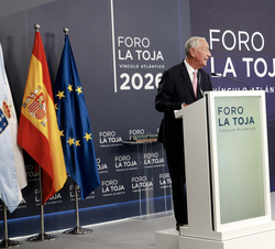 Marcelo Rebelo de Sousa durante su intervención
