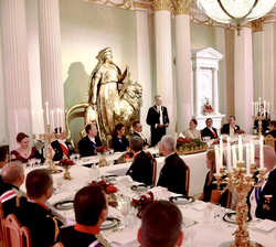 Vista general del Dining Hall durante la intervención de Su Majestad el Rey