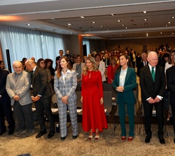 Doña Letizia en el auditorio antes del comienzo de la ceremonia