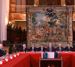 El Rey durante la apertura de la sesión anual del Patronato de la Fundación pro-RAE