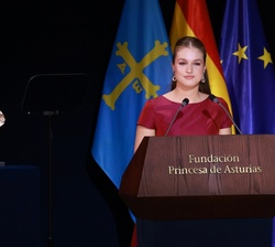 Su Alteza Real la Princesa de Asturias durante su intervención