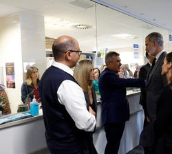 Los Reyes, a su llegada al centro hospitalario