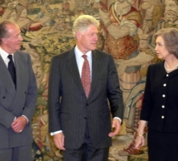 Los Reyes y Los Príncipes con el Sr. William J. Clinton
