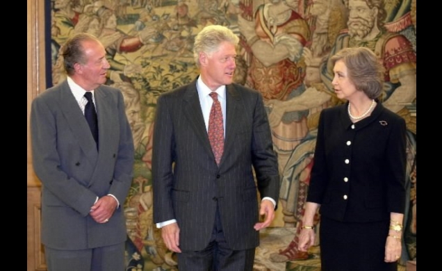 Los Reyes y Los Príncipes con el Sr. William J. Clinton
