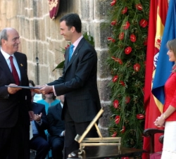 Don Felipe entrega el Premio a Javier Manterola Armisén