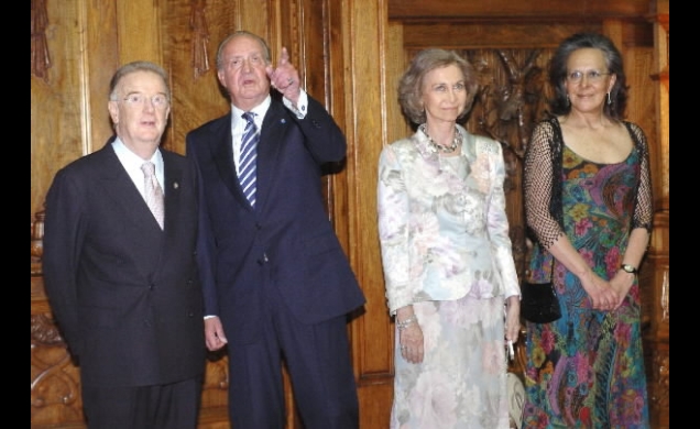 Los Reyes con el presidente de Portugal y señora