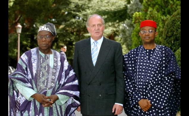 El Rey con el presidente de Nigeria