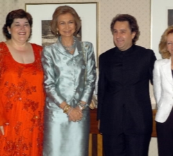 La Reina con la soprano Ana María Sánchez,y Josep Pons