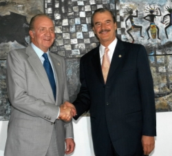 Almuerzo con el Presidente de los Estados Unidos Mexicanos, Vicente Fox. Santa Cruz de la Sierra. Bolivia, 14 de noviembre de 2003
