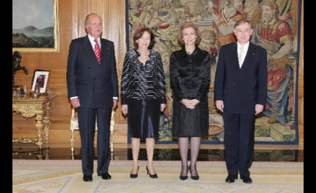 Los Reyes, con el Presidente de Alemania y su esposa