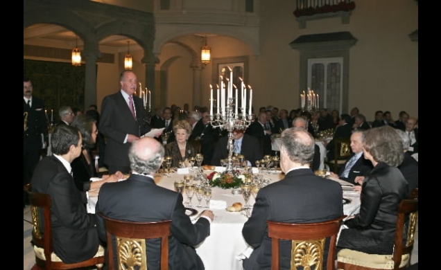 Don Juan Carlos, durante su brindis en la cena
