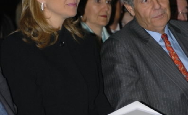 Doña Cristina con el presidente del Consejo de Administración del Patrimonio Nacional, Yago Pico de Coaña