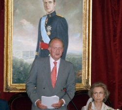 Don Juan Carlos en un momento del discurso