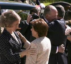 Sus Majestades los Reyes despiden al Presidente de Portugal, Aníbal Cavaco Silva, y su esposa
