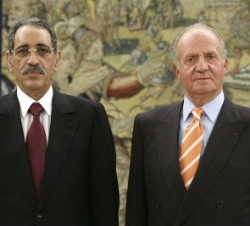 Su Majestad el Rey junto al Presidente de Mauritania, Ely Ould Mohamed Vall