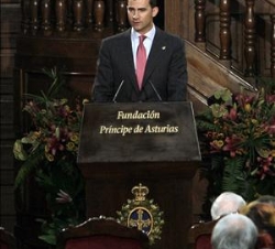 El Príncipe, durante su intervención