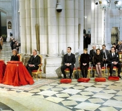 La Familia Real, durante el Funeral de Estado