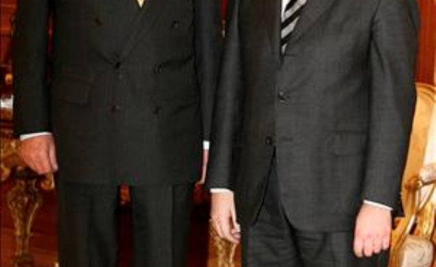 Don Juan Carlos con el alcalde de Barcelona, Jordi Hereu Boher