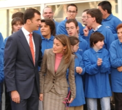 Los Príncipes de Asturias en la inauguración del Centro Ocupacional "Les Corts"
