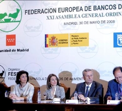 Su Alteza Real la Princesa de Asturias durante la Inauguración de la Asamblea Europea Anual de Bancos de Alimentos.